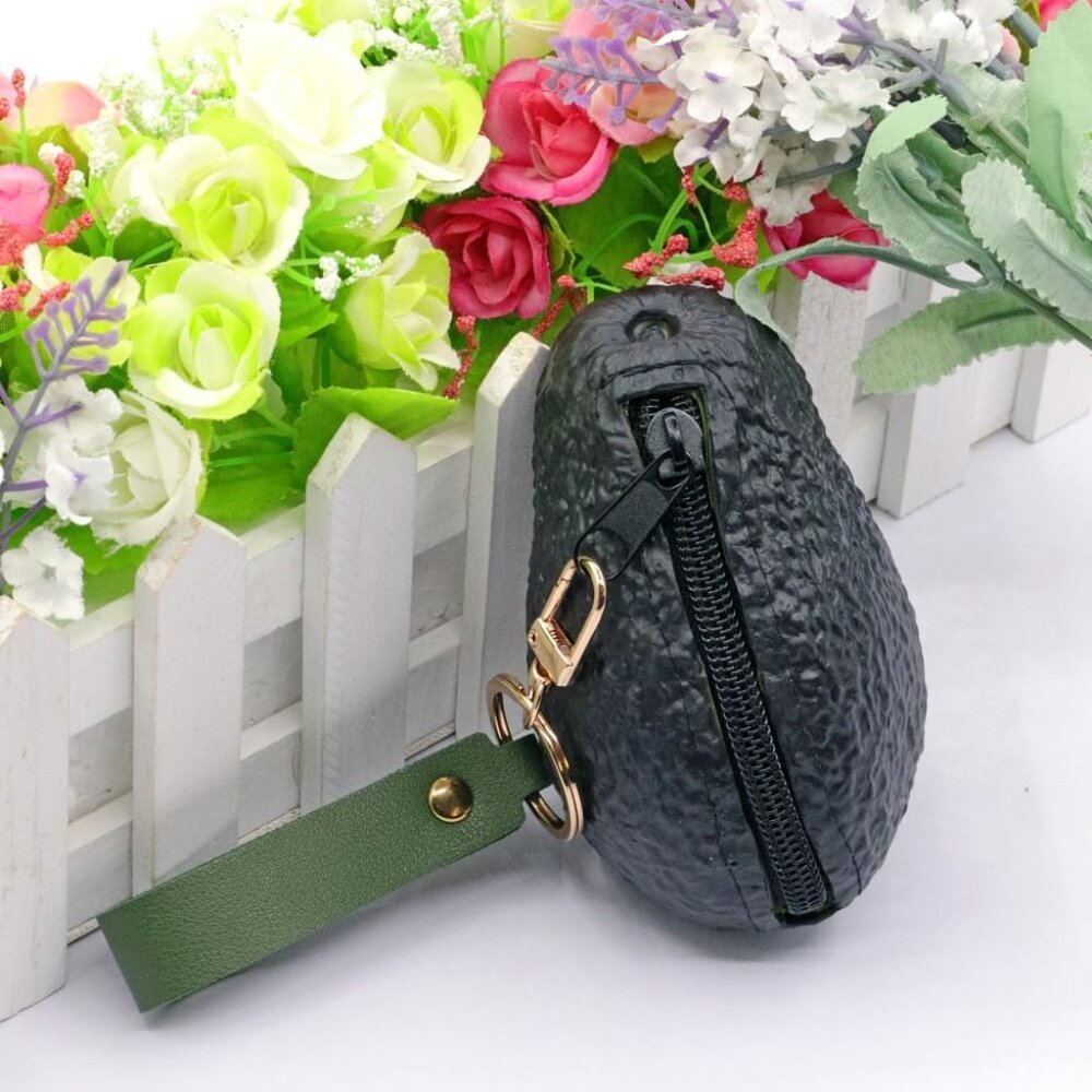 Avocado Coin Purse Pouch Keychain, Funny Novelty Wallet Gifts For Avocado‎ Lover